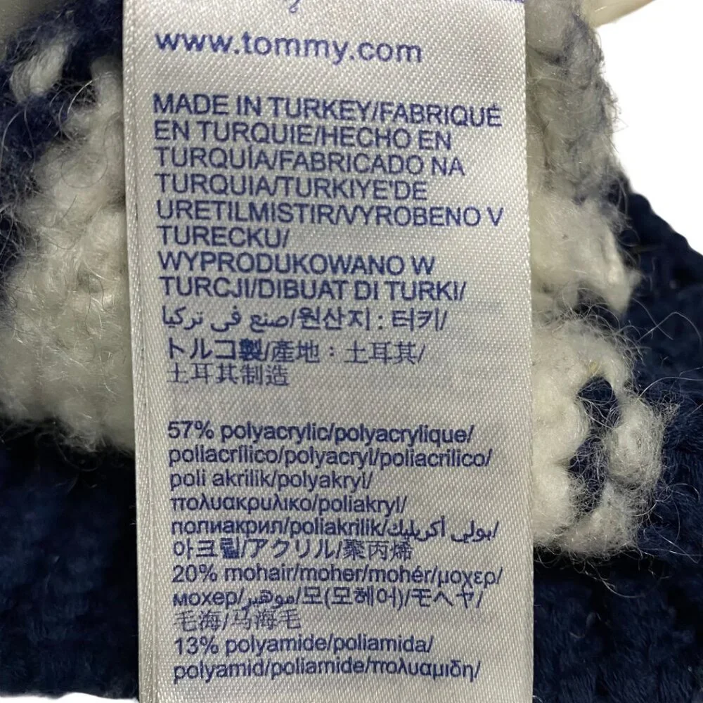 Tommy Hilfiger Women's Navy and White Striped Long Sleeve Sweater, Size Small - Picture 8 of 9